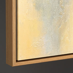 Handgemaltes Acrylgemälde mit Rahmen „Facetten der Blütenblätter“ – Abstrakte florale Wandkunst