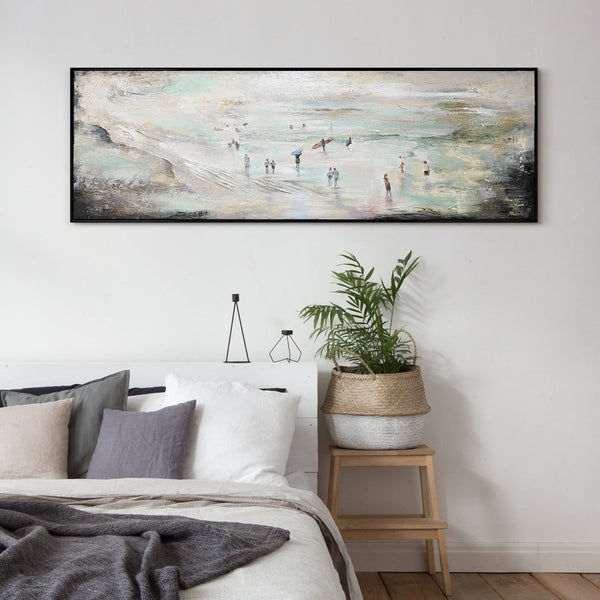 Wandbild Surfer in modernem Wohnzimmer