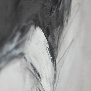 Detail der Leinwandstruktur mit Linien und Kontrasten