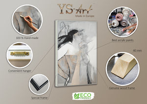 Handgemalte bilder auf leinwand im Rahmen “Mechelen“