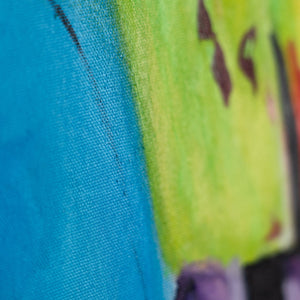 Nahaufnahme grün-blauer Farbverläufe mit Struktur