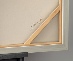 Abstrakte Kunst "Grafischer Rhythmus" mit Rahmen Wanddeko Wohnzimmer