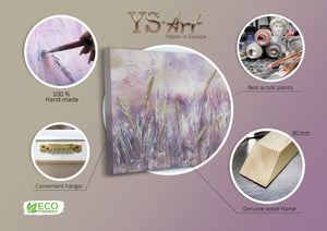 Handgemalte landschaft malerei "Morgentau" 150x50cm