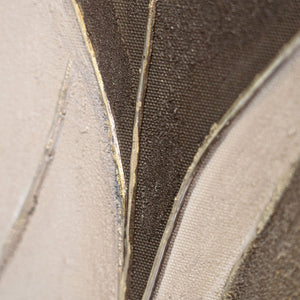 Acrylmalerei Reliefdetail gold hellbraun modern