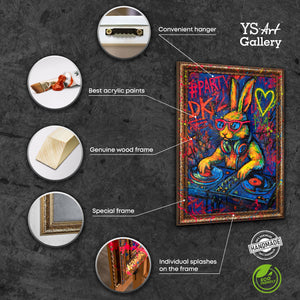 Leinwandstruktur Detail handgemalte Wandbilder