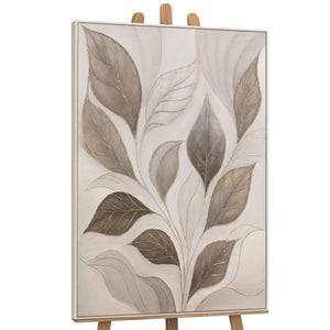 Handgemaltes Leinwandbild Blätter modern