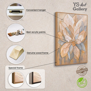 Seitenansicht Leinwand strukturierte Kunst