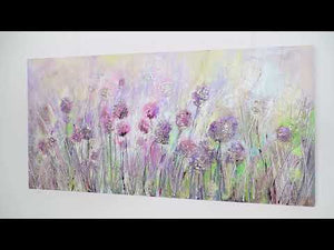 Handgemalte bilder blumen abstrakt "Blumen auf der Wiese"