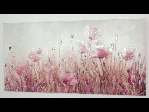 Blumen acrylbilder auf leinwand "Mohnblumen"