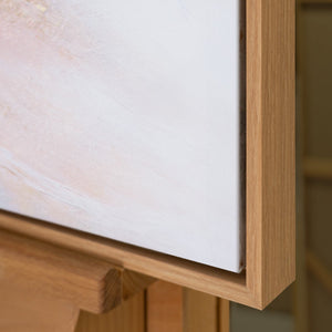 Handgemaltes abstraktes Gemälde „Goldene Spirale" – Gold & Lavendel organische Struktur, 50x70 cm Hochformat mit Rahmen