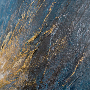 Blau trifft Gold – dramatischer Wetterkontrast als handgemaltes Naturgemälde