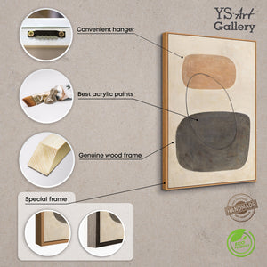 Produktübersicht eines abstrakten Leinwandbildes mit organischem Design