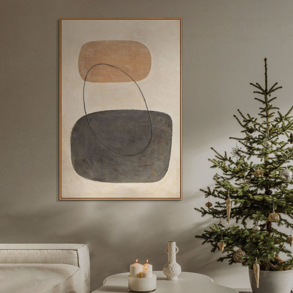 Gemälde mit Struktur – Handgemaltes Leinwandbild „Ausgewogenheit der Kontraste“