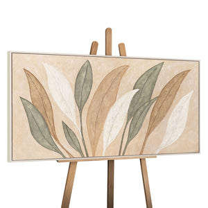 Abstraktes Leinwandbild „Tanz der Blätter“ – Handgemalte Wandkunst Naturmotiv