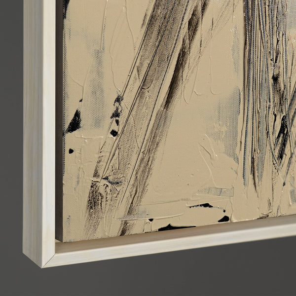 Handgemaltes Leinwandbild „Parallelen und Schnittpunkte“ – Abstrakte moderne Wanddeko