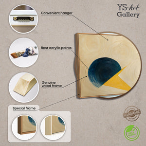 Modernes abstraktes Gemälde gerahmt für zeitgemäße Wohnkonzepte