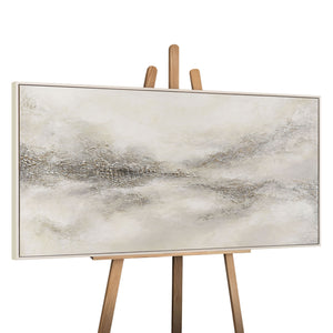 Gemälde Handgemalt mit Rahmen „Nebulöse Ferne“ – Moderne Abstrakte Kunst