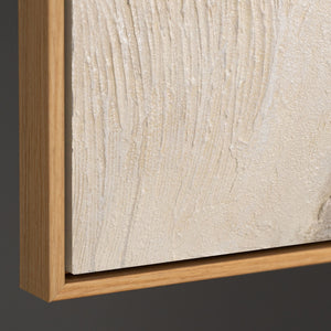 Material und Eigenschaften eines Leinwandbildes mit Reliefstruktur