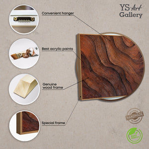 Strukturierte Acrylmalerei in Holzoptik-Rahmen „Atem des Baumes“