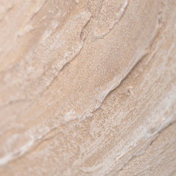 Abstraktes Gemälde im Rahmen für Wohnzimmer in Beigetönen „Wüstes Flüstern“