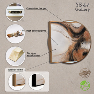 Abstraktes Wandbild in Schwarz, Grau und Kupfer, moderne Kunst auf Leinwand