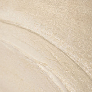 Minimalistische abstrakte Kunst auf Leinwand in Cremeweiß, Struktur Detail