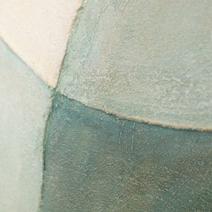 Abstraktes Leinwandbild mit Rahmen „Kreislauf des Lebens“ – Kunst fürs Wohnzimmer