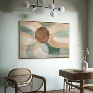 Wandbild abstrakt als dekoratives Element in modernen Wohnräumen