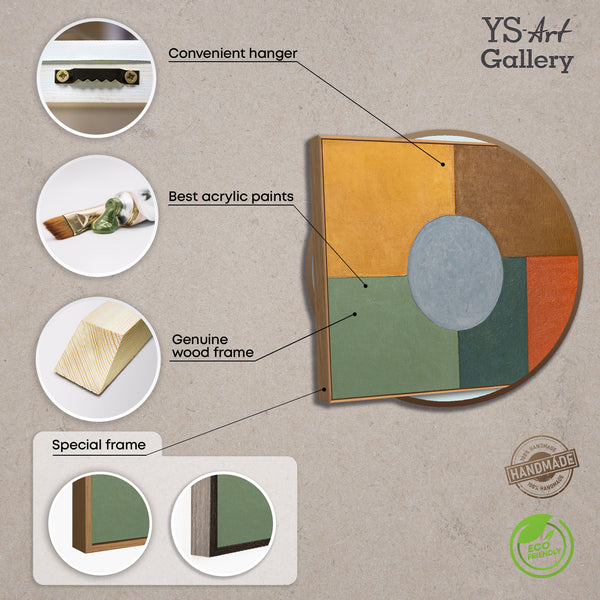 Modernes abstraktes Gemälde für stilvolle Innenräume in neutralen Farben