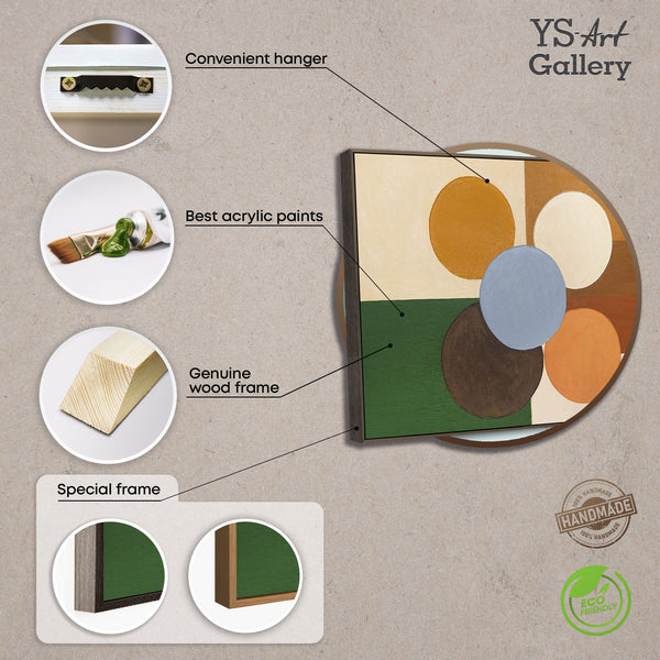 Zeitgenössische abstrakte Wandkunst mit Struktur, minimalistisches Design