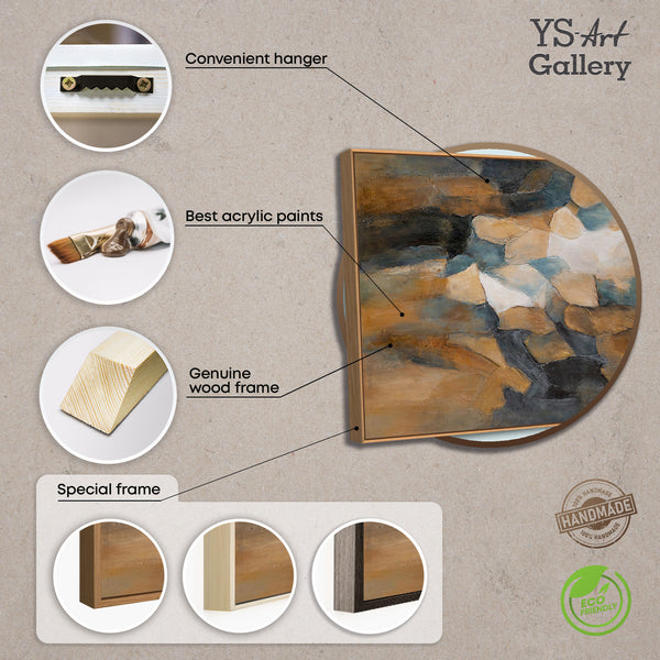 Abstraktes Wandbild als stilvoller Akzent in einem modernen Wohnraum