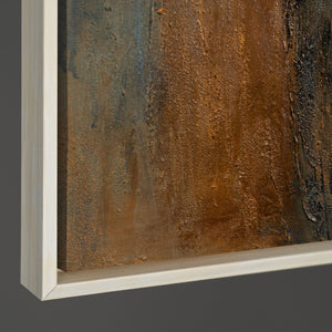 Detailaufnahme der Textur eines modernen abstrakten Wandbildes