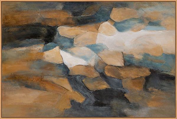 Moderne Bilder im Rahmen mit warmer Struktur „Palette des Abends“