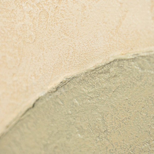 Abstraktes Acrylbild mit Rahmen „Sandweg“ – Moderne Wandkunst in Beige und Grün