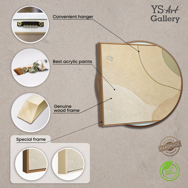 Moderne Leinwandbilder mit organischer Linie im Rahmen „Sandweg“