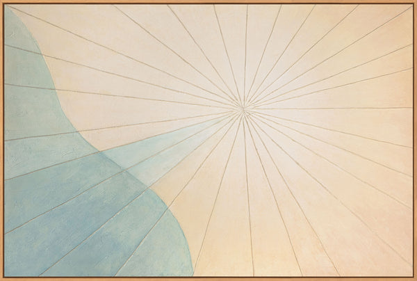 Ruhige Acrylbilder in Naturfarben als moderne Wandkunst „Morgendämmerung über dem Meer“