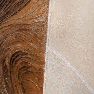 Abstrakte Gemälde mit Struktur und Geometrie im Rahmen „Linien und Kreise“