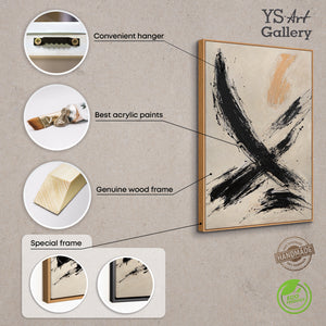 Abstraktes Wandbild in modernem Stil mit feiner Struktur und ruhiger Farbpalette