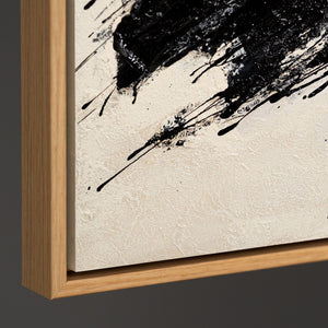 Abstraktes Gemälde im Rahmen moderne Acrylmalerei „Kraft des Pinselstrichs“