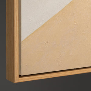 Handgemaltes Acrylbild mit Rahmen „Geometrie des Gesichts“ – Kubistische Wandkunst auf Leinwand