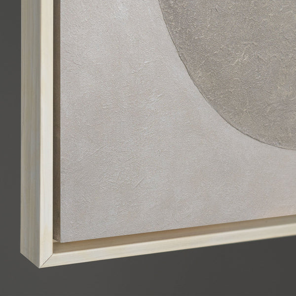 Geometrische Wandkunst „Stille der Geometrie“ – Minimalistische Acrylmalerei handgemalt