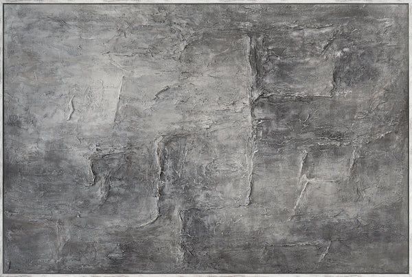 Handgemalte Bilder im Rahmen texturierte Abstrakte Kunst „Erinnerung des Steins“