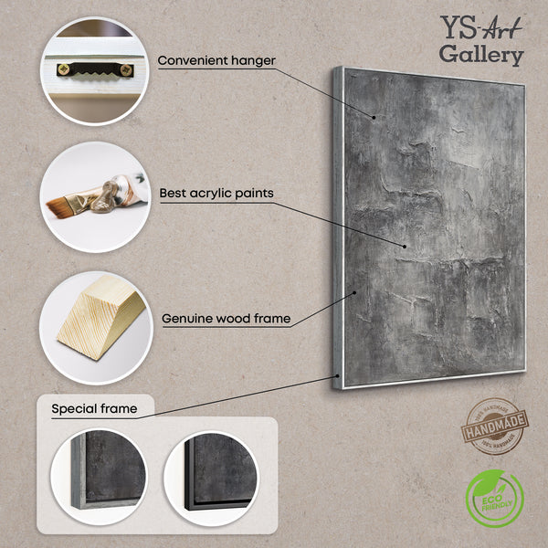 Modernes abstraktes Gemälde für stilvolle Innenräume in neutralen Farben