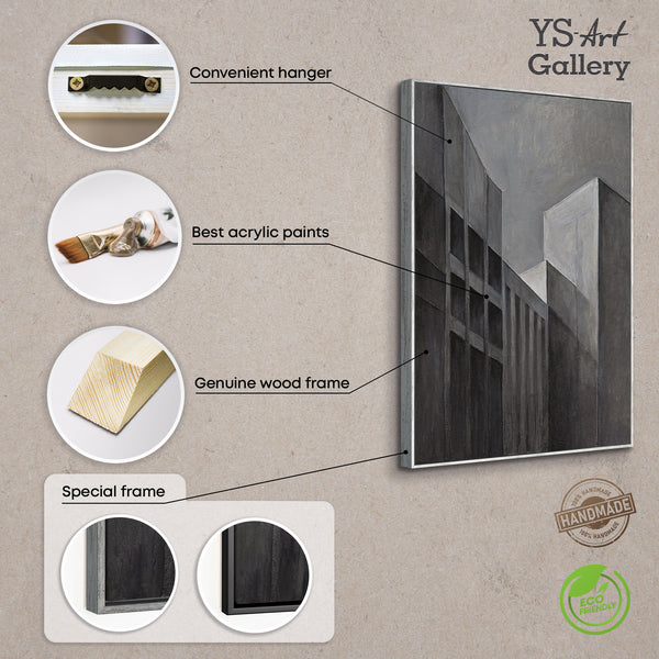 Abstraktes Gemälde im zeitgenössischen Interior Design