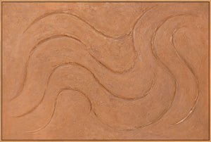 Acrylmalerei im Rahmen organisches Leinwandbild „Warme Rhythmen“