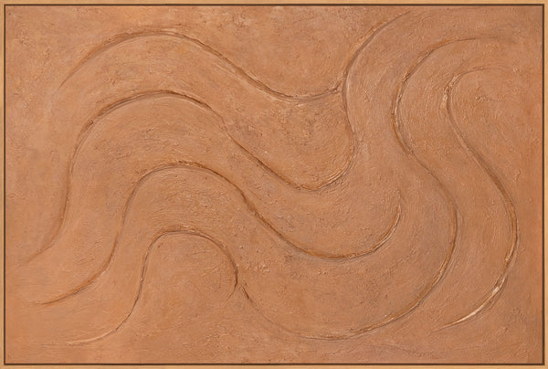 Acrylmalerei im Rahmen organisches Leinwandbild „Warme Rhythmen“