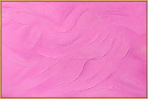 Strukturiertes Leinwandbild im Rahmen ruhige Kunst „Zuckerschleier“