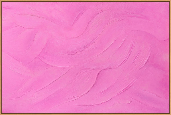 Strukturiertes Leinwandbild im Rahmen ruhige Kunst „Zuckerschleier“