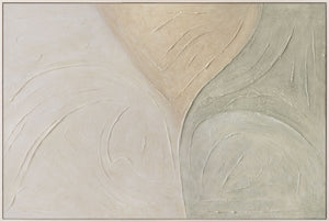 Acrylmalerei mit Struktur im Rahmen „Spuren des Regens“