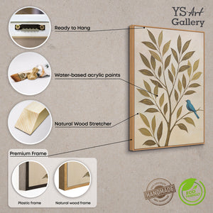 Handgemalte Bilder mit Vögeln für die Praxis „Flüstern des Laubs“